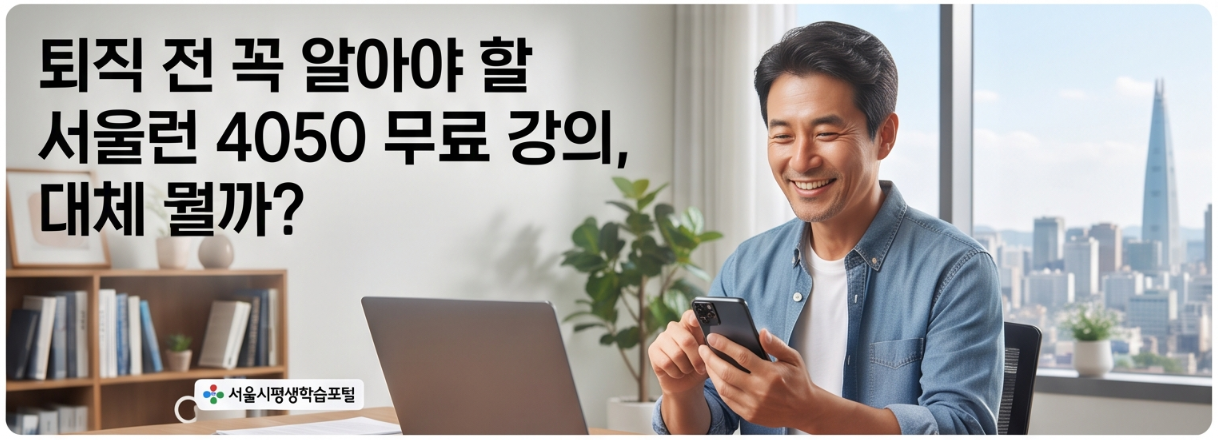 "60대도 들을 수 있나요?" 서울런 4050 무료 강의 총정리 (만 64세까지&middot;전액 환급)