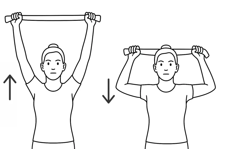 거북목 수건 운동