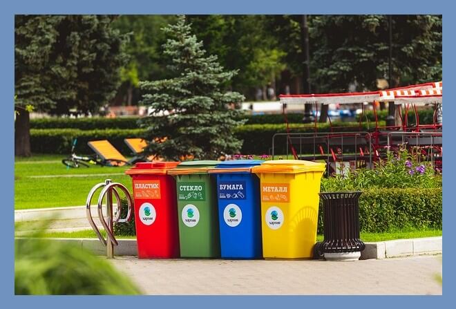 분리수거-쓰레기통