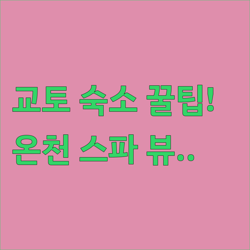 교토 여행 숙소 추천 온천 스파 뷰 ..