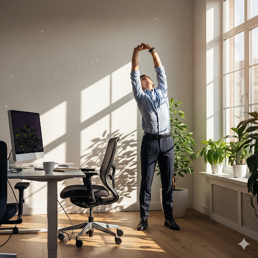 졸음을 쫓는 스트레칭 및 가벼운 운동