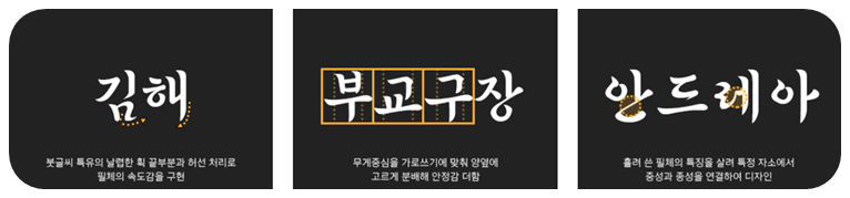 김대건체 특징