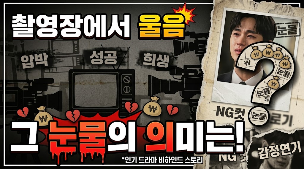 촬영장에서 아영 눈물 주의 아타까움 이미지