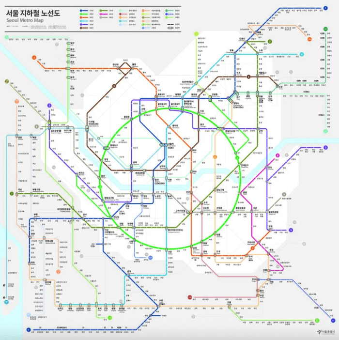 서울시 40년 만에 지하철 노선도 개편