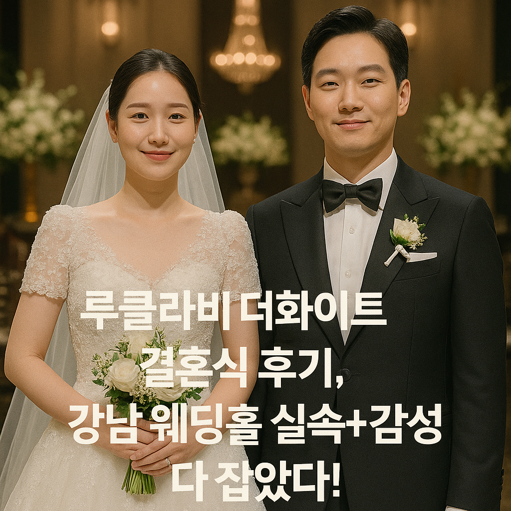 루클라비 더화이트 결혼식 후기, 강남 웨딩홀 실속+감성 다 잡았다!