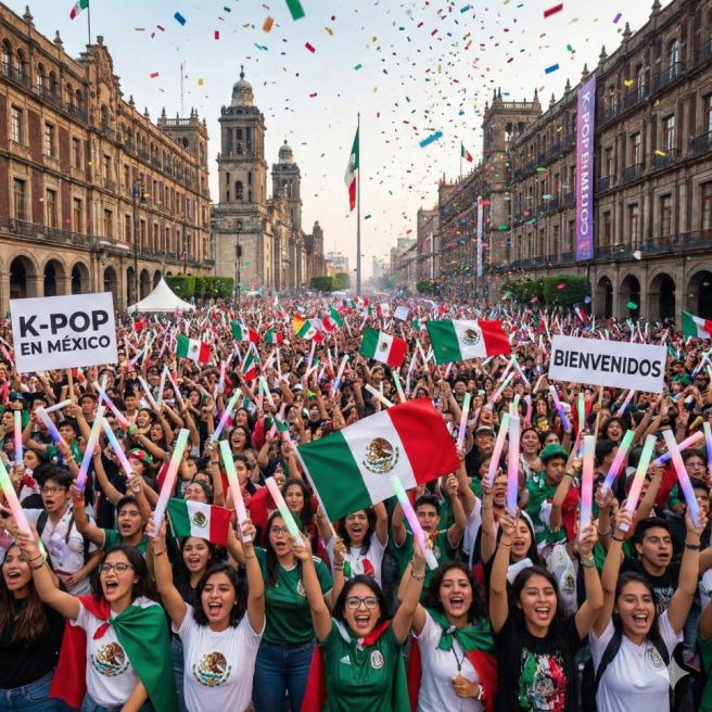 방탄소년단(BTS) 멕시코 대통령궁 영접 근황: 소칼로 광장 5만 인파와 '역사적 발코니 인사'