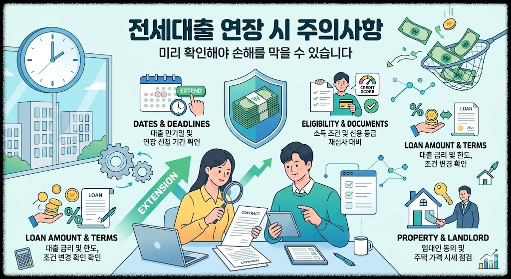 전세대출 연장 시 주의사항, 미리 확인해야 손해를 막을 수 있습니다