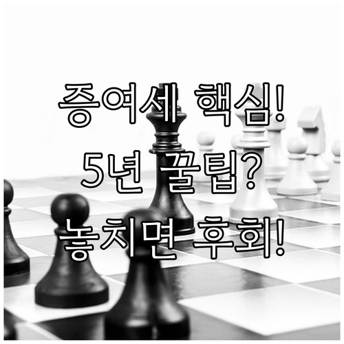 증여세 2개월 분납 vs 5년 연부연..