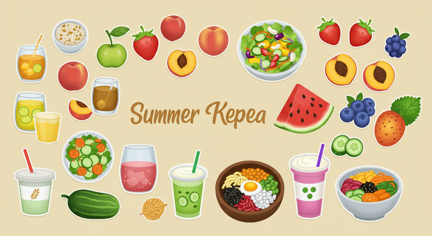 2025 여름 제철 음식 레시피 모음 인포그래픽