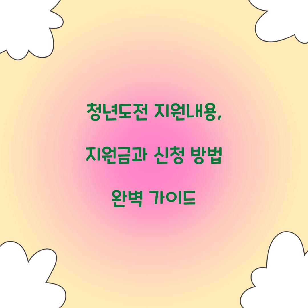 청년도전 지원내용