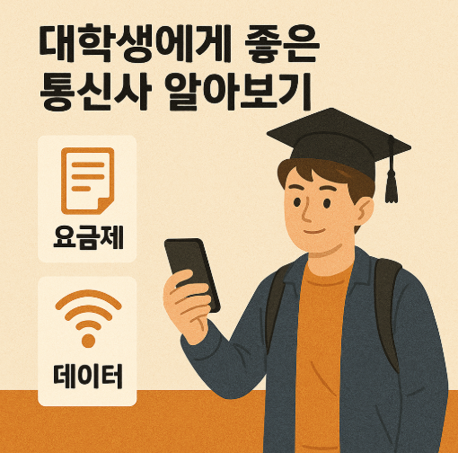대학생에게 좋은 통신사 알아보기(요금제, 데이터, 혜택) 사진