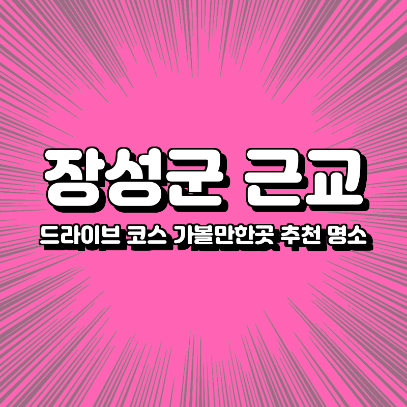 장성군 근교 드라이브 코스 가볼만한곳