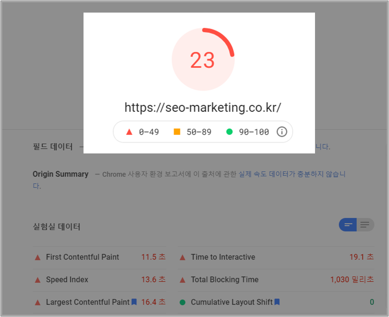 페이지 속도 이미지