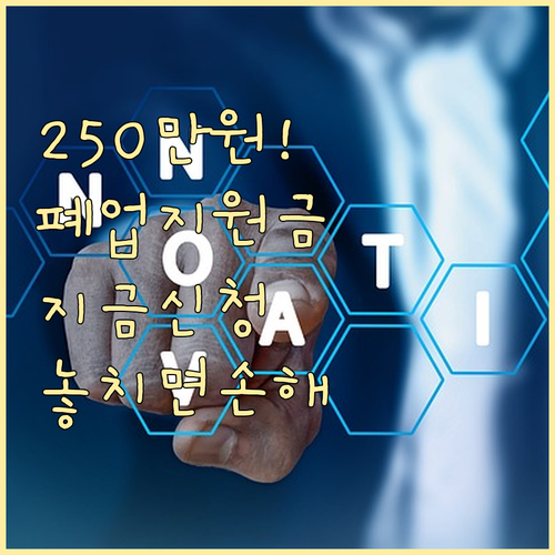 소상공인 폐업 지원금 250만 원 신..