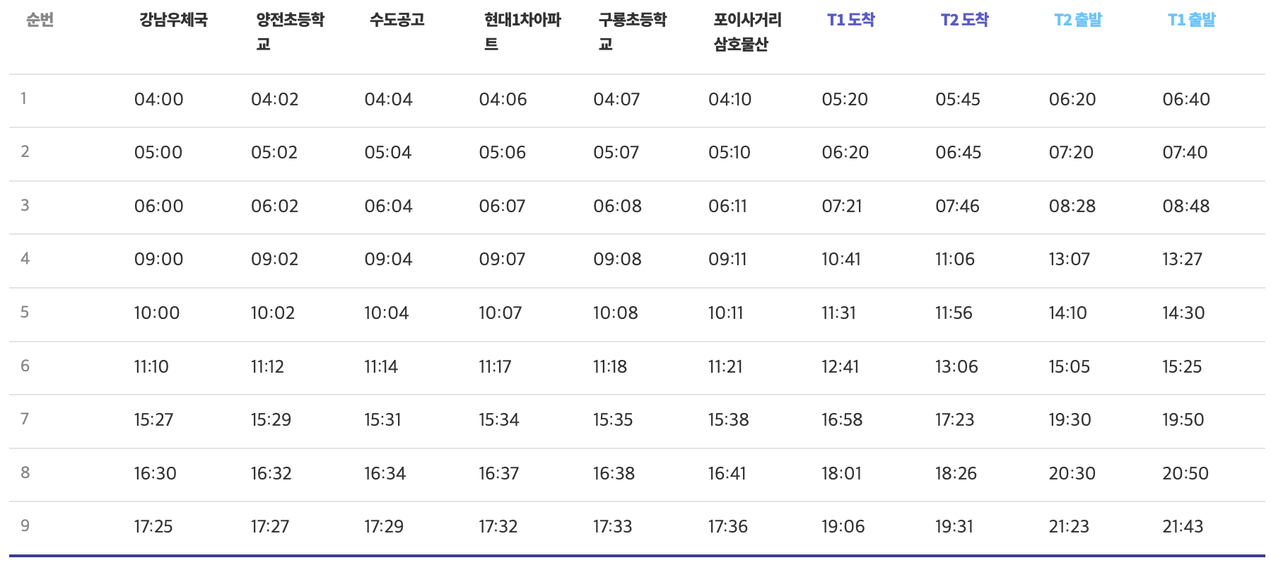 6500번 공항버스 시간표 예매 방법 리무진 인천공항 버스 요금