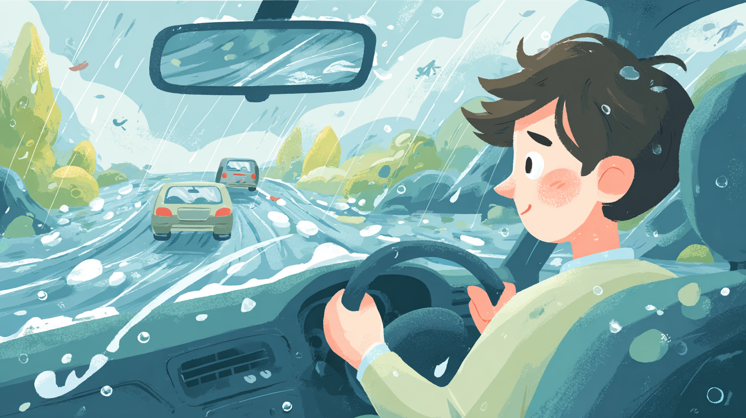 비 오는 날 운전 주의사항(초보 운전)