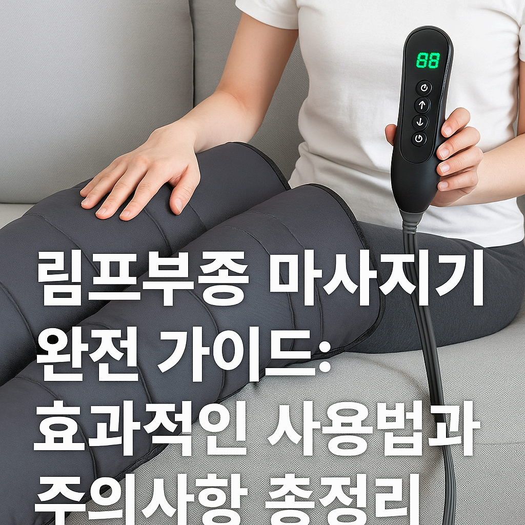 림프부종 마사지기 완전 가이드: 효과적인 사용법과 주의사항 총정리