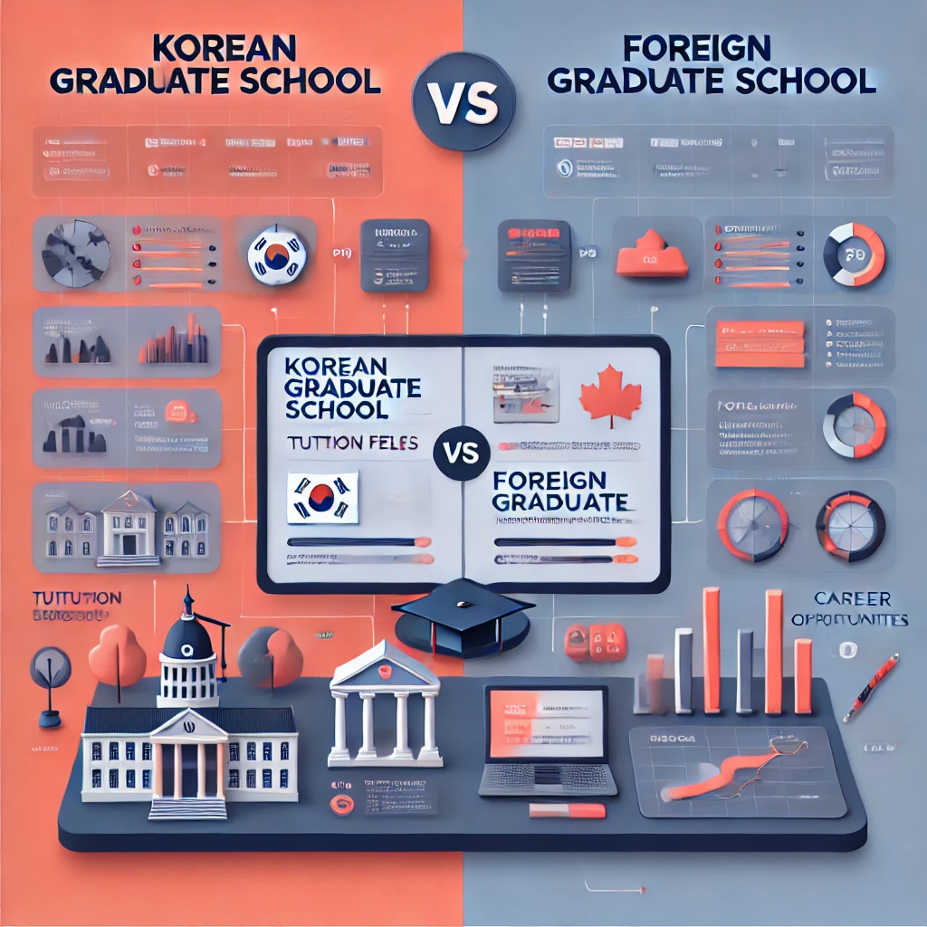 국내와 해외 대학원 비교 이미지