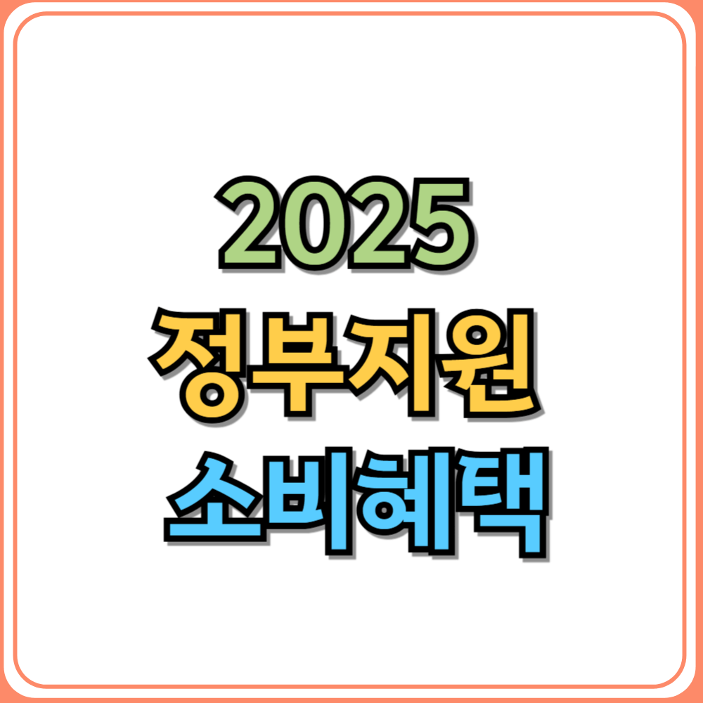 2025년 정부지원 소비혜택