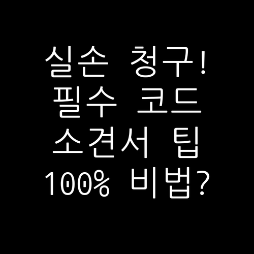 도수치료 실손 청구 성공 진단 코드와..