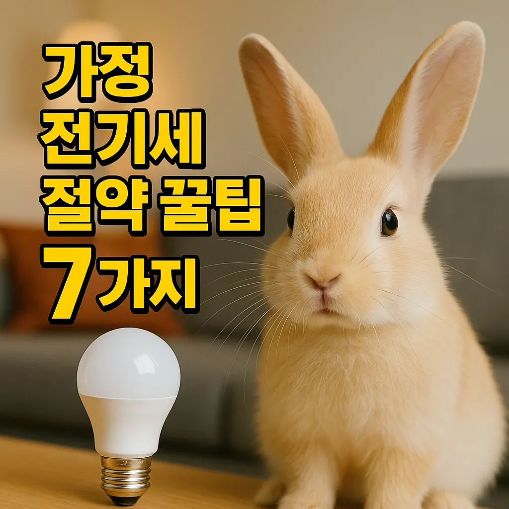 2025 가정 전기세 절약 꿀팁 7가지: 생활 속 절전 실천법 정리