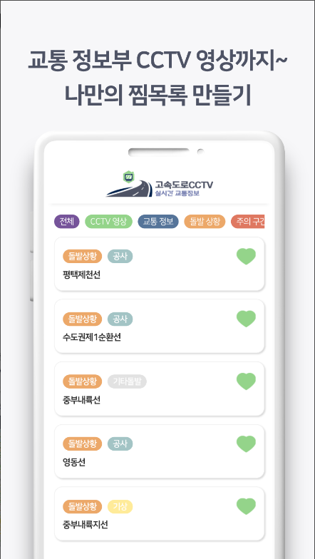 실시간 교통상황, 고속도로 교통정보 CCTV
