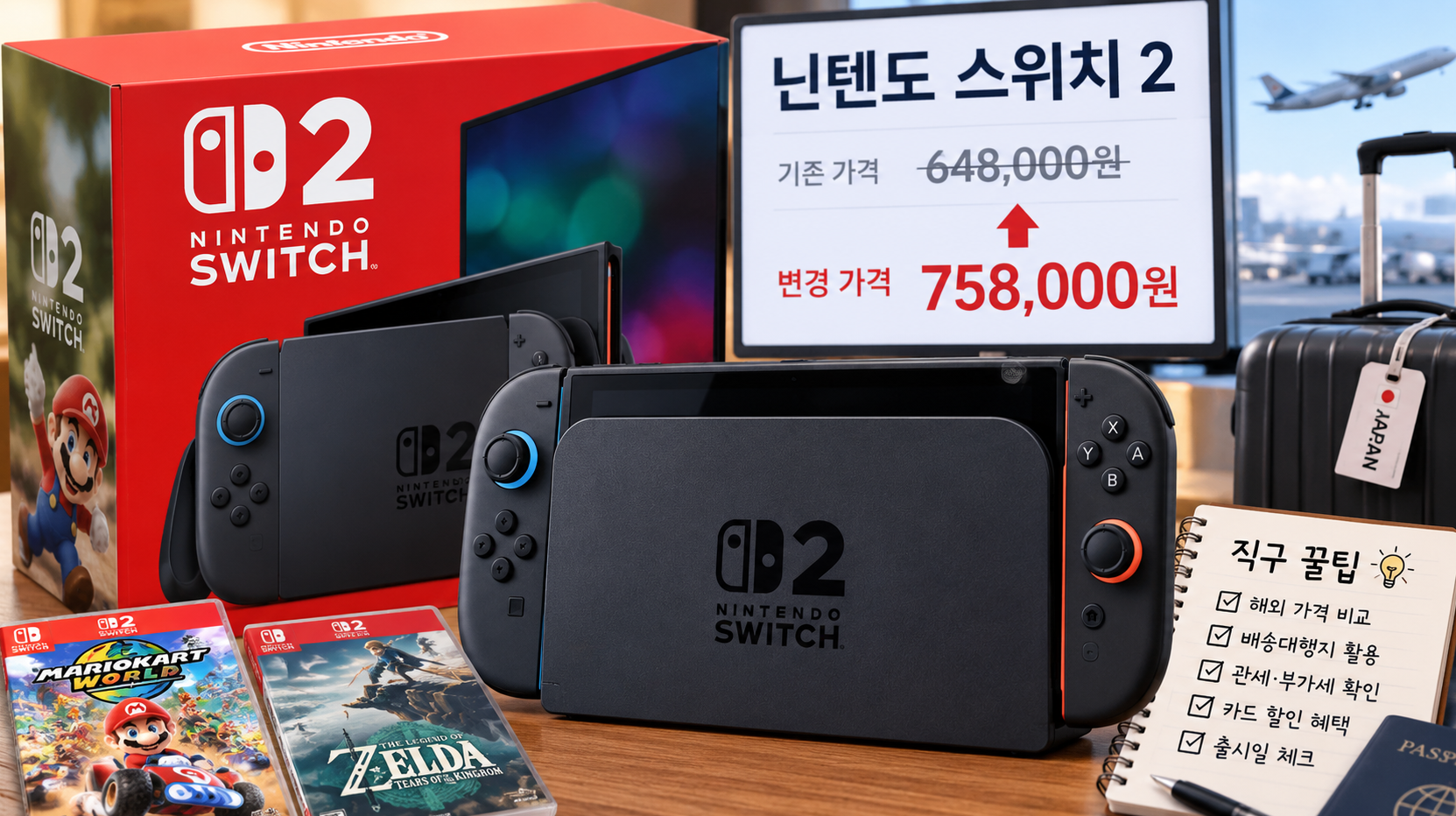 닌텐도 스위치 2, 758,000원 직구로 저렴하게 사는 법