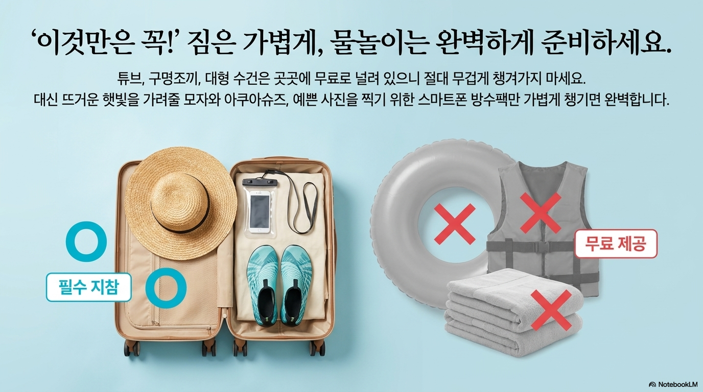 그랜드 리조트 덱 준비물 챙기기 꿀팁