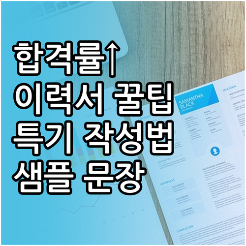 합격률 높이는 이력서 특기 작성: 샘..