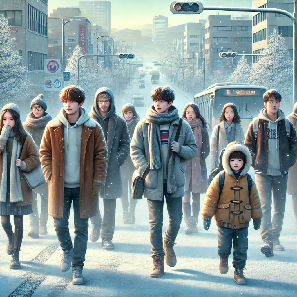 챗GPT 이미지 생성 프롬프트 무료 제공, 겨울 한파 표현하기