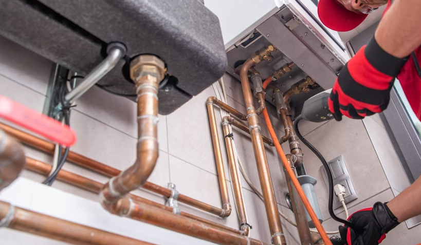 보일러 점검하는 사진