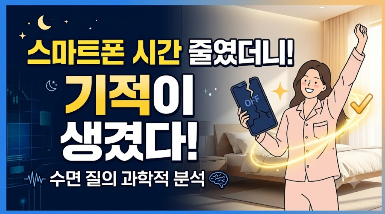 스마트폰 디톡스 (블루라이트, 멜라토닌, 수면의 질)