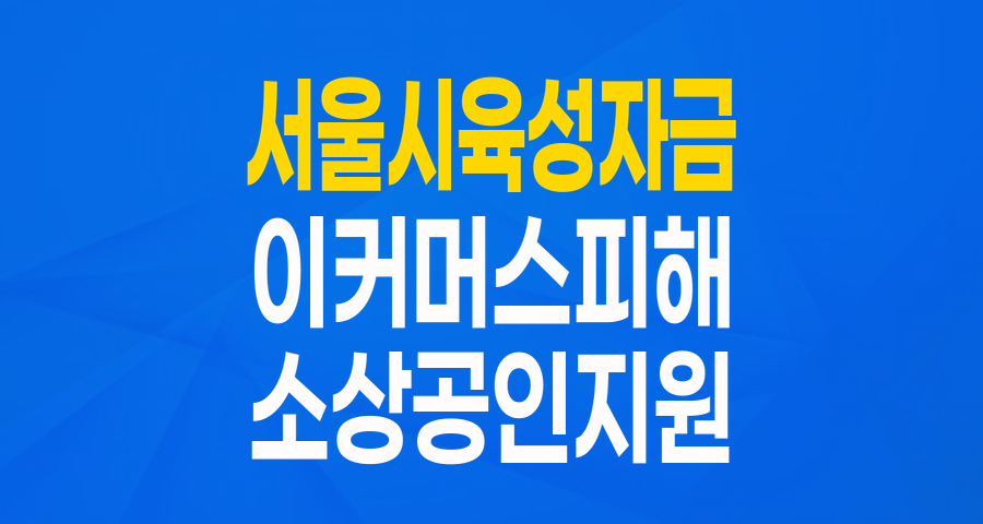 이커머스 입점 피해로 힘든 서울 소상공인 주목! 서울시 육성자금으로 경영 위기 극복하세요!