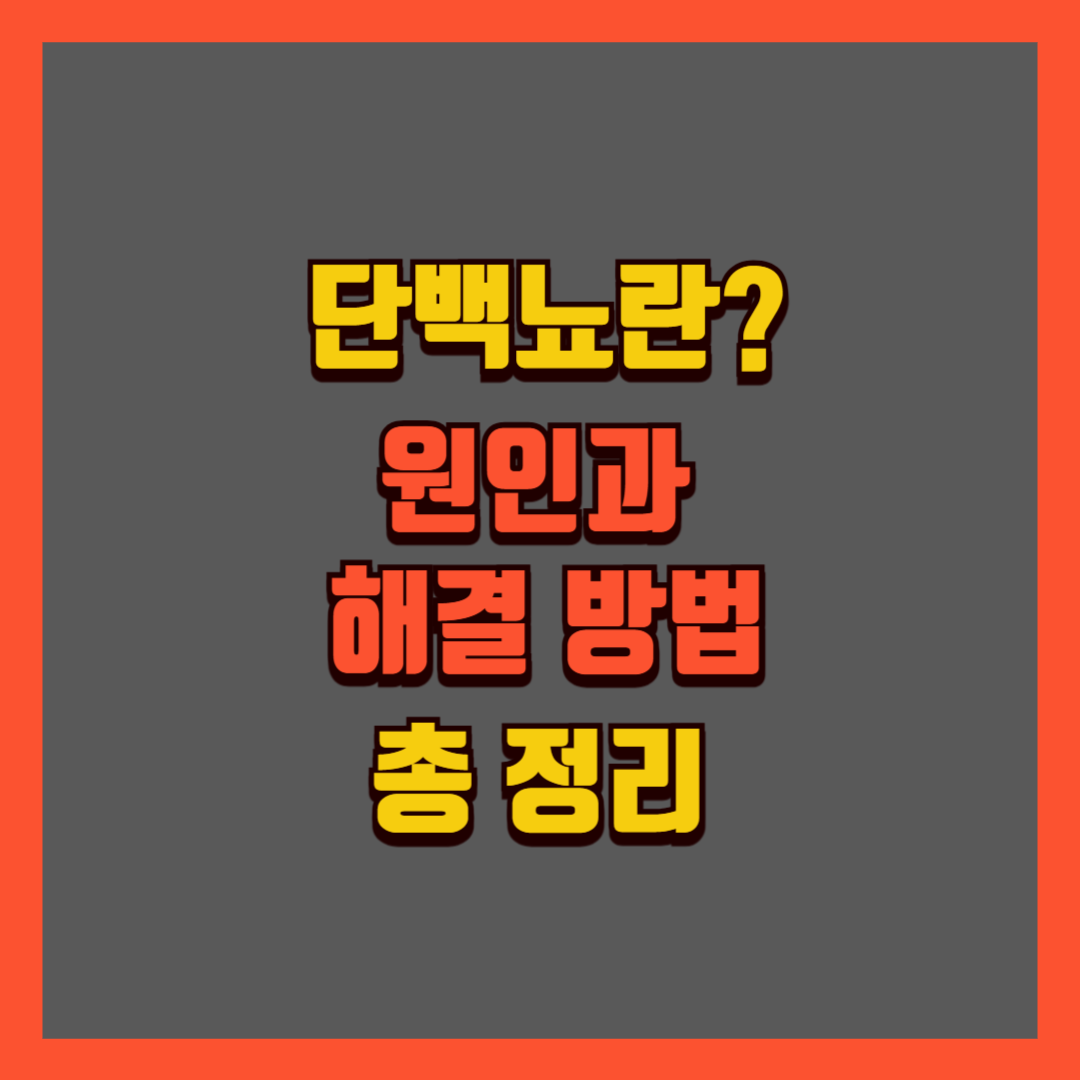 단백뇨란? 원인과 해결 방법 총 정리