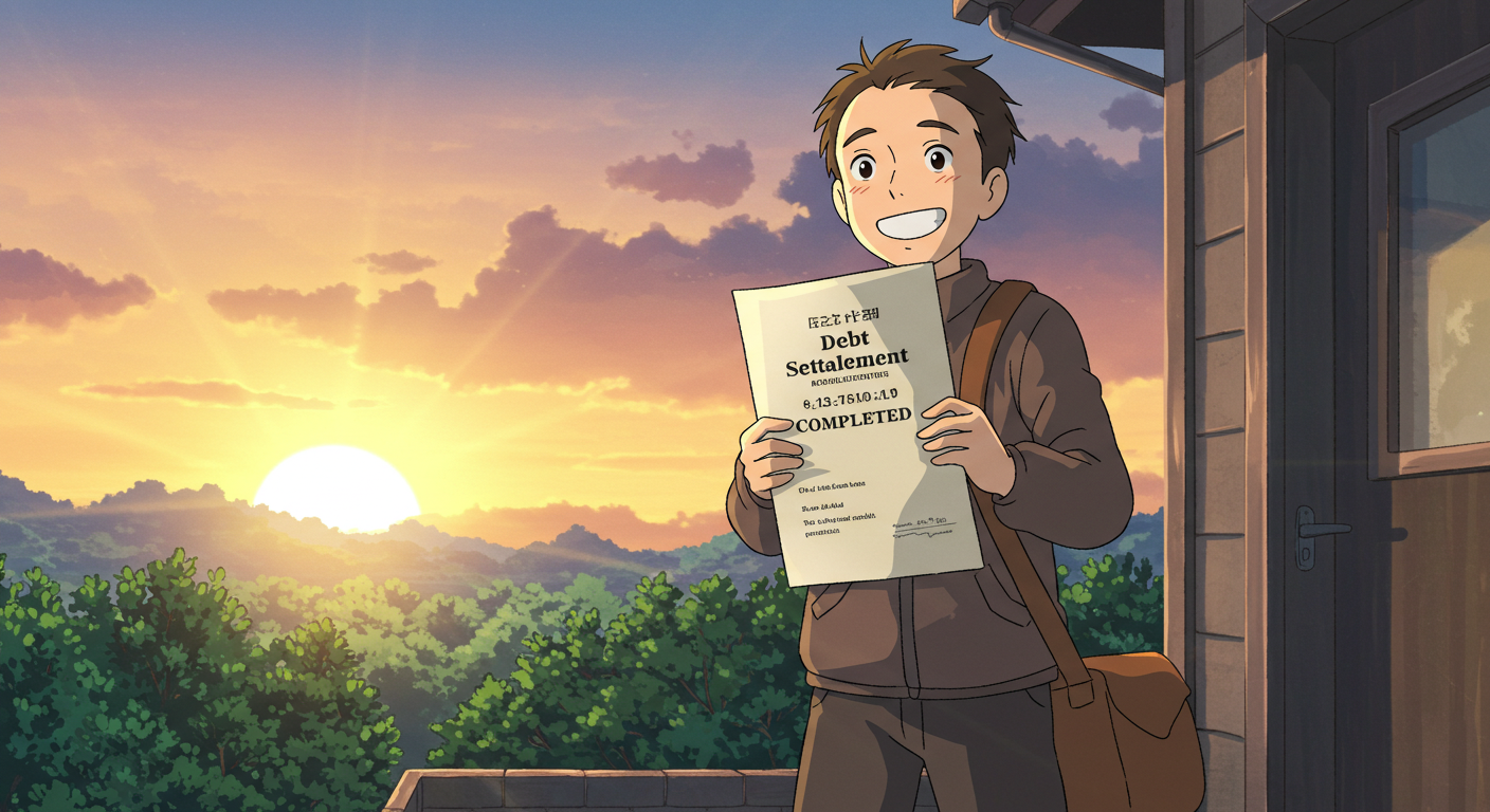 채무 조정을 마치고 새로운 출발을 준비하는 사람