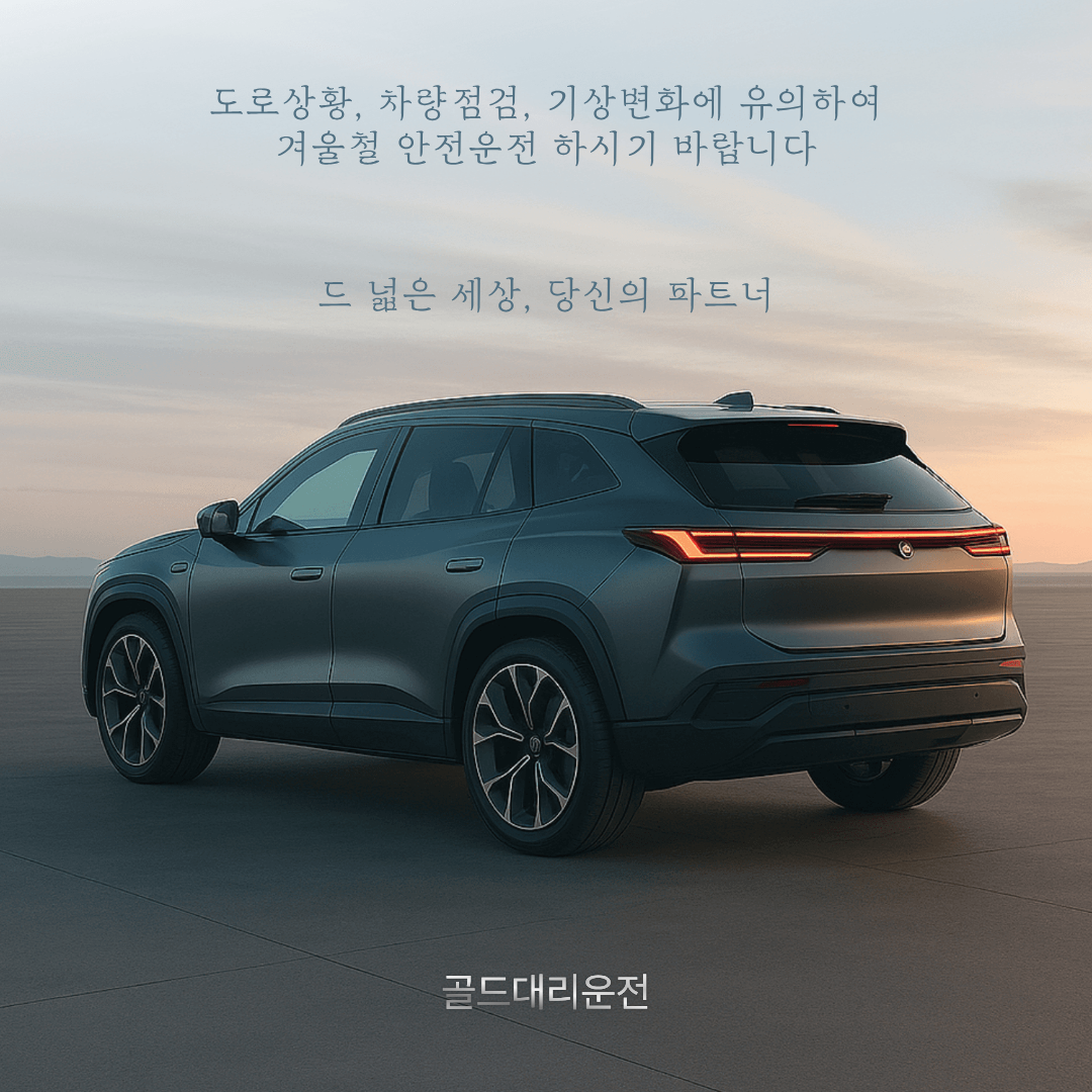 골드대리와 함께 겨울철 안전운전