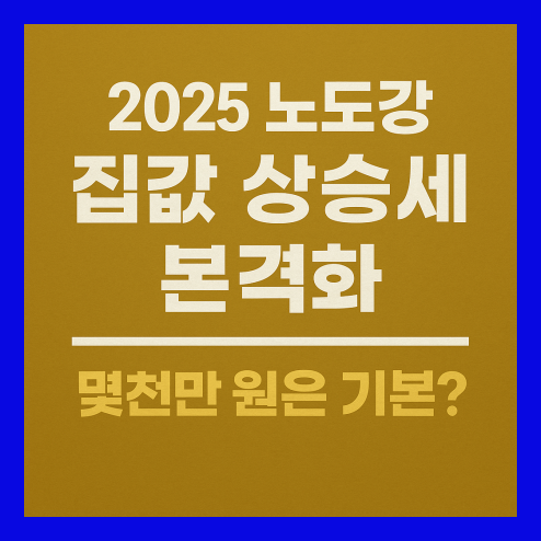 노도강 집값 상승 요인 및 재건축 유망 지역 정리!