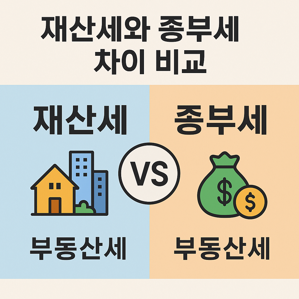 재산세와 종부세 차이 비교 이미지