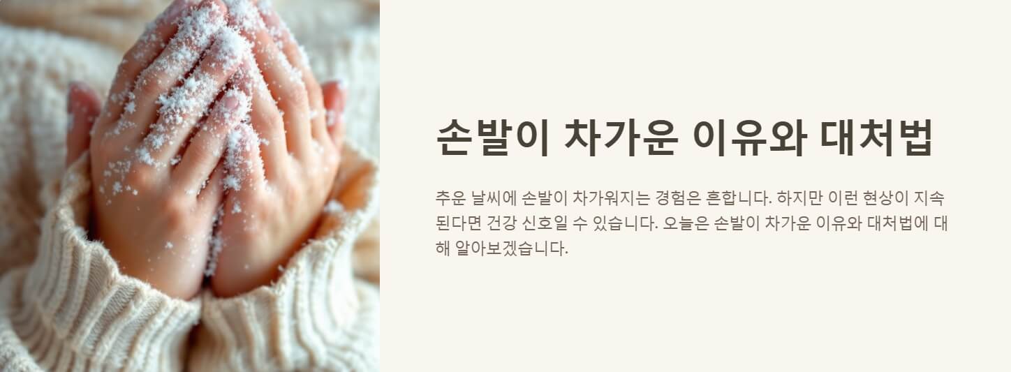 손발이 차가운 이유