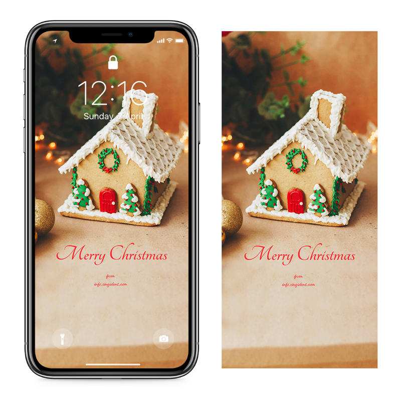 03 쿠키로 만든 집 C - Merry Christmas 크리스마스배경화면