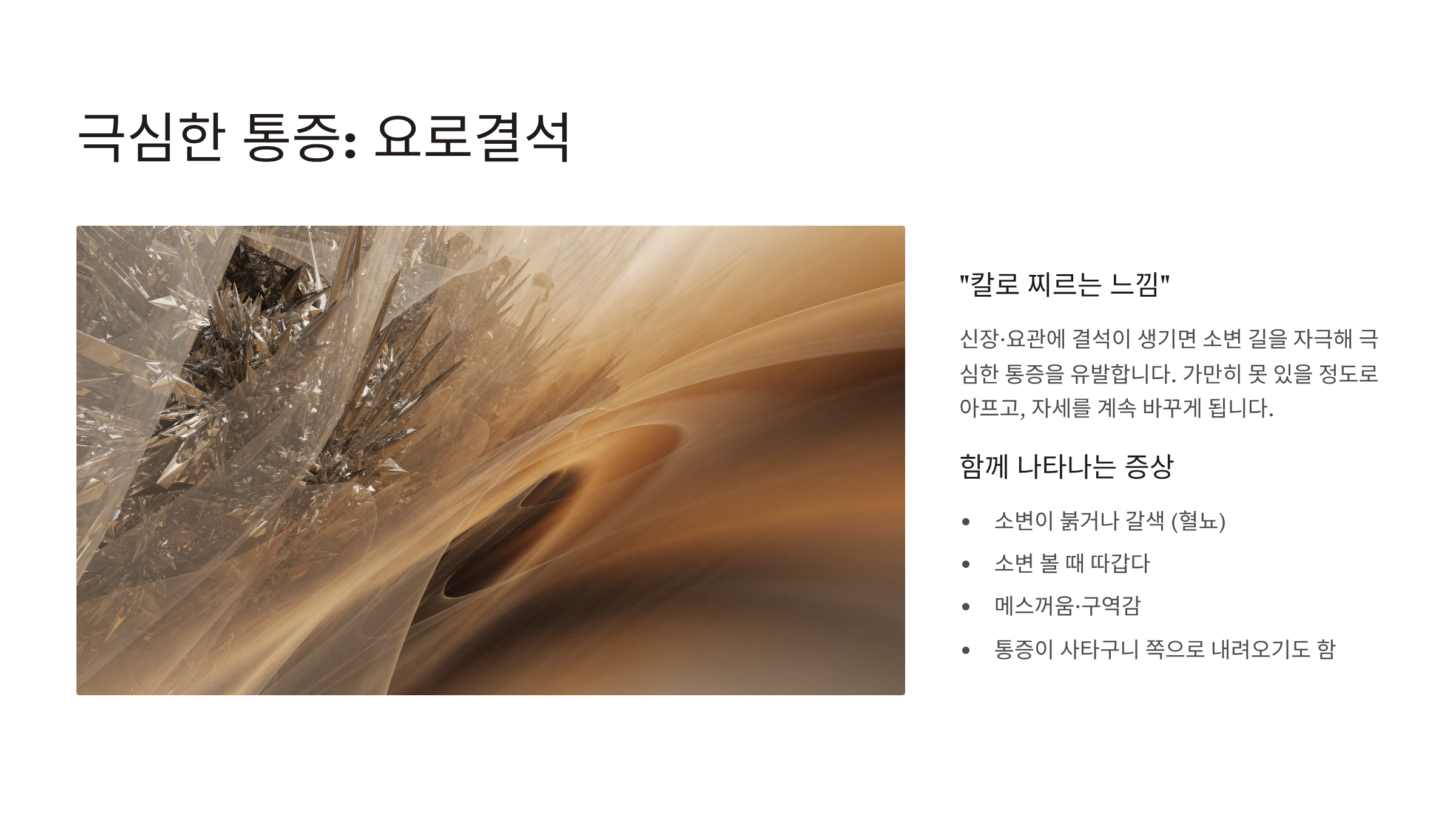 오른쪽 옆구리 통증 의심되는병