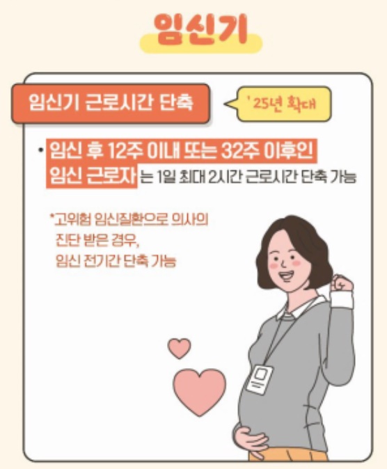 임신기 근로시간 단축 제도란