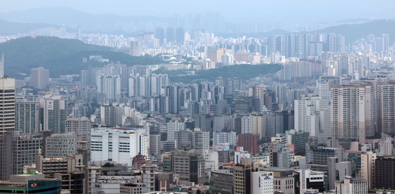 서울 남산에서 바라본 시내 모습