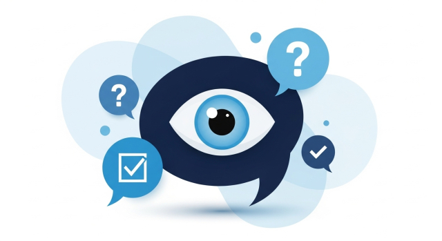 스마일 라식 부작용 Q&amp;A를 상징하는 말풍선 이미지