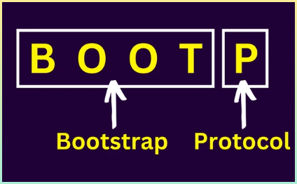Boot와 protocol로 분리해 BOOTP의 뜻을 쉽게 이해할 수 있도록 표현한 이미지