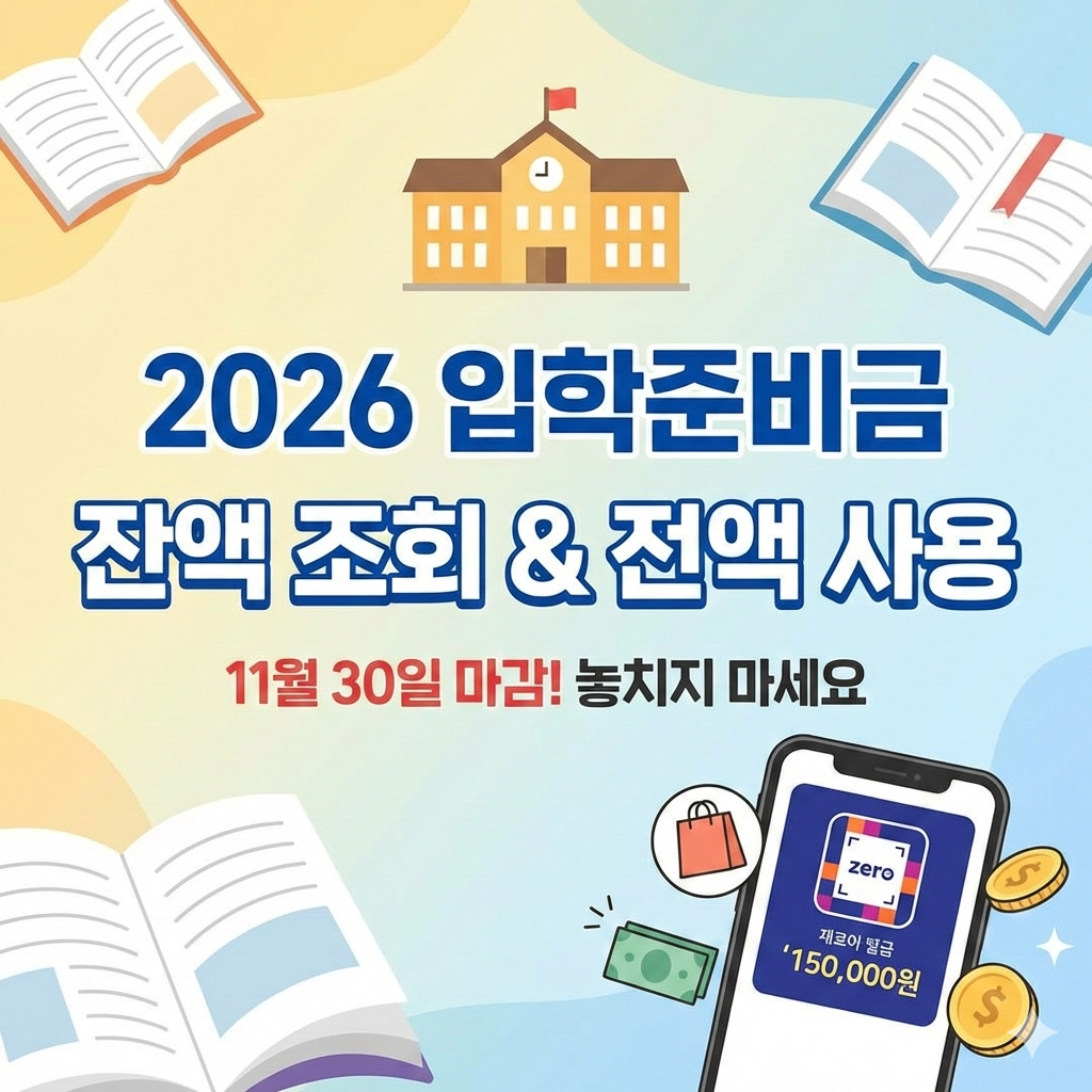 2026 입학준비금 잔액 조회 방법과 11월 마감 전 전액 사용 가이드
