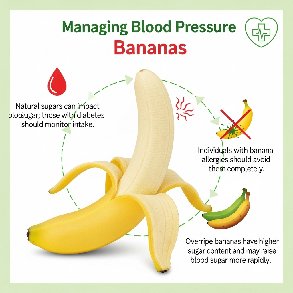 혈압을 위한 바나나 섭취 시 주의할 점