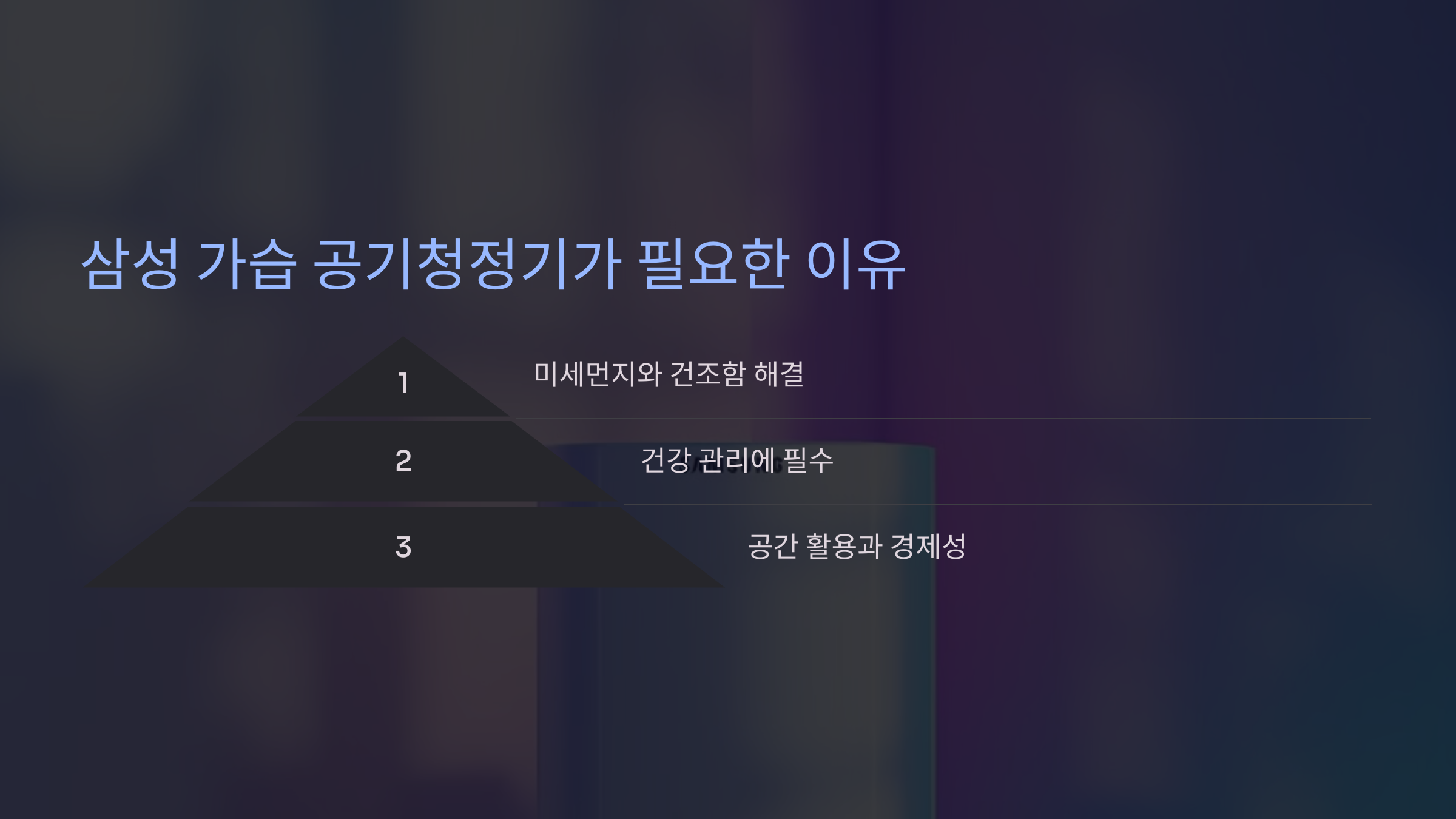 삼성 가습 공기청정기가 필요한 이유