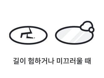 오른쪽 이미지 동그라미 안 크랙 왼쪽이비니 동그라미 안 빙판이미지