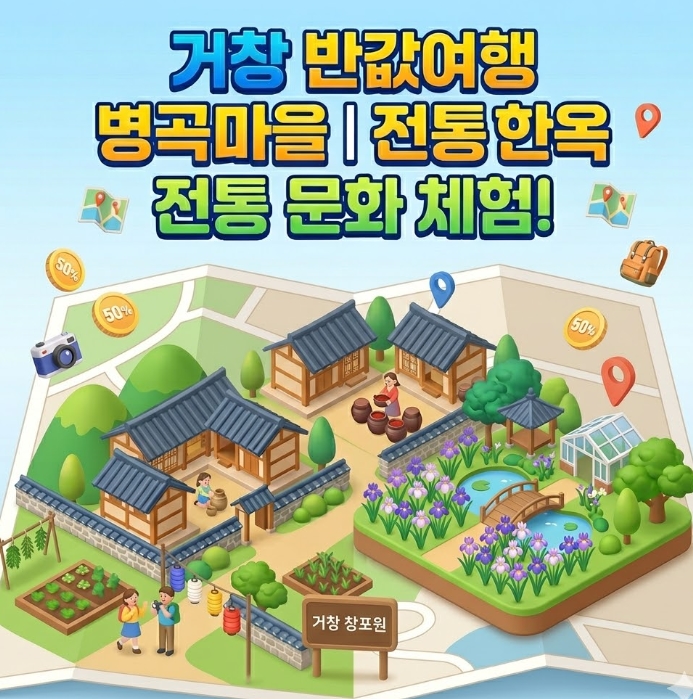 거창 창포원 병곡마을 수양벚꽃 반값여행 신청 방법